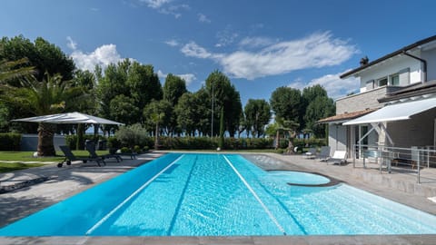 Property building, Living room, Swimming pool