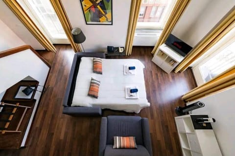 Communal lounge/ TV room, Bed, Living room, Seating area