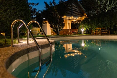 Night, Garden, Garden view, Pool view, Swimming pool