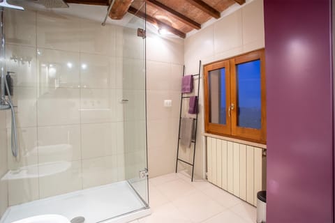 Shower, Toilet, Bathroom, bidet, hair dryier, towels