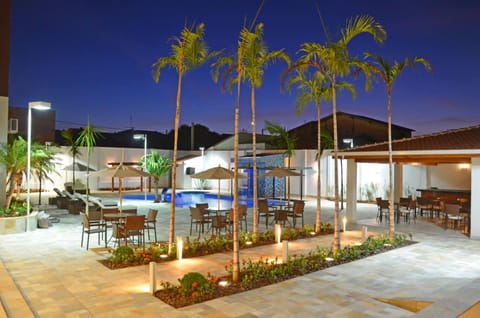 Night, Pool view, Swimming pool, Swimming pool