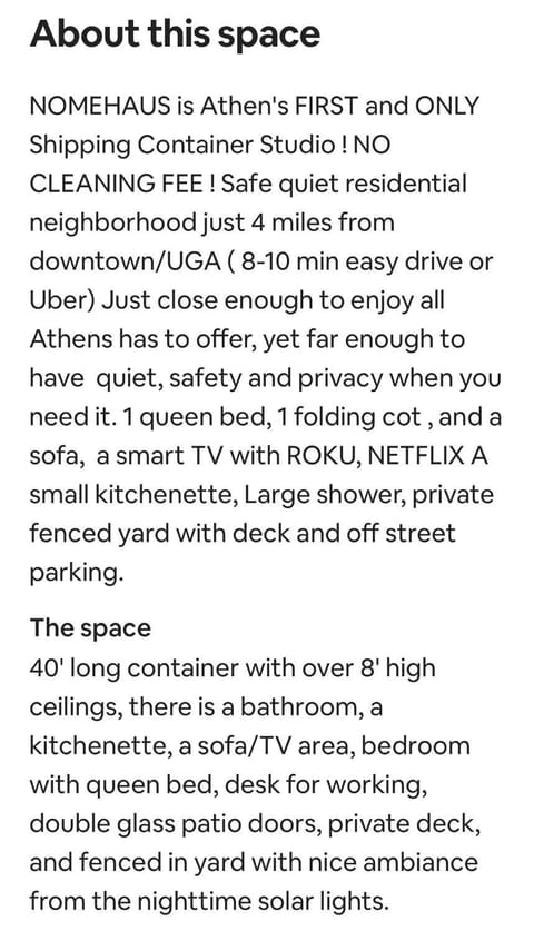 Nomehaus shipping container studio residential neighborhood ATHENS Bed and Breakfast in Athens