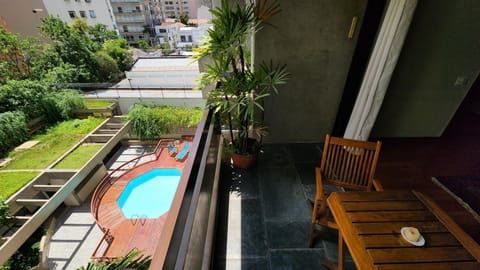 View (from property/room), Balcony/Terrace, Pool view