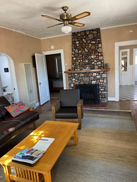 Living room, fireplace