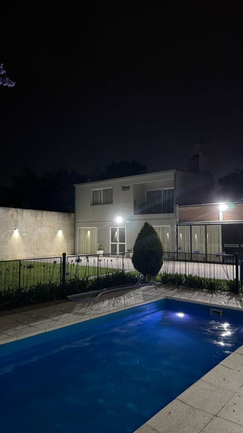 Night, Pool view, Swimming pool