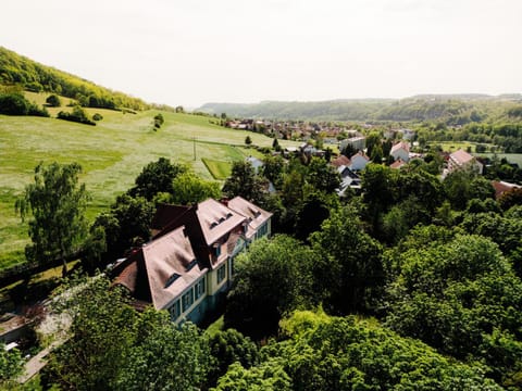 Property building, Natural landscape, Bird's eye view, Mountain view