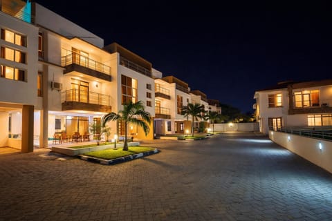 Property building, Patio, Night