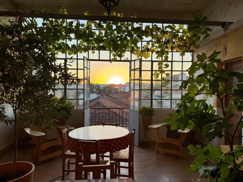 Property building, Patio, Sunrise