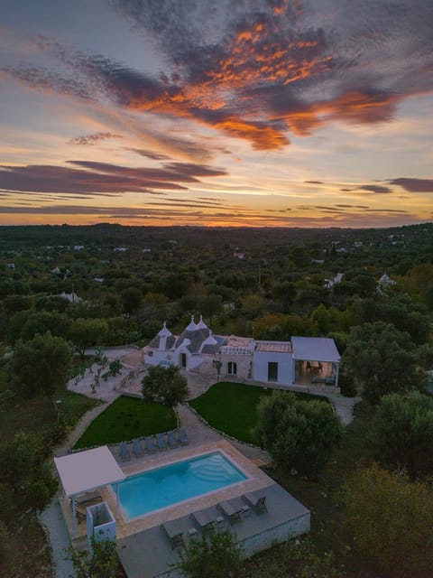 Natural landscape, Bird's eye view, Pool view, Sunset