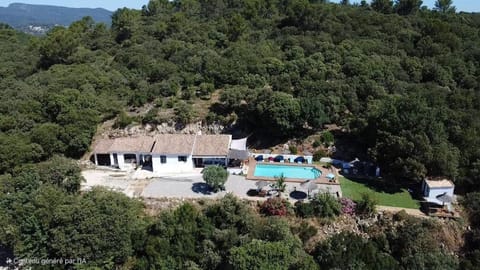 Property building, Natural landscape, Bird's eye view, Pool view, Swimming pool