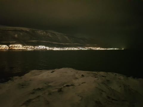 Night, Natural landscape, Winter, Mountain view