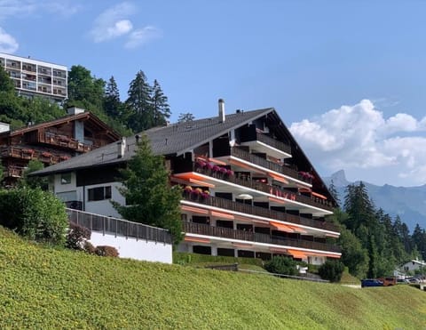 Crans Montana spacious 80m2 apartment with stunning view & bus stop outside Apartment in Crans-Montana