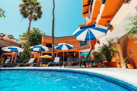 Patio, Pool view, Swimming pool, sunbed