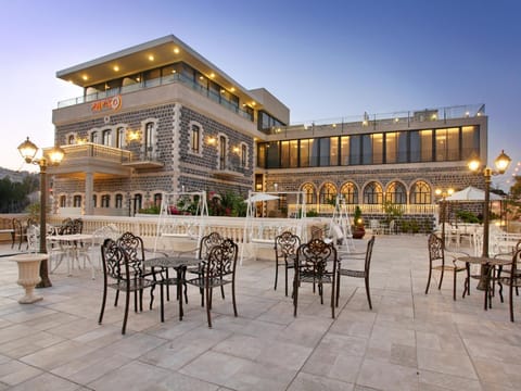Property building, Patio, Night