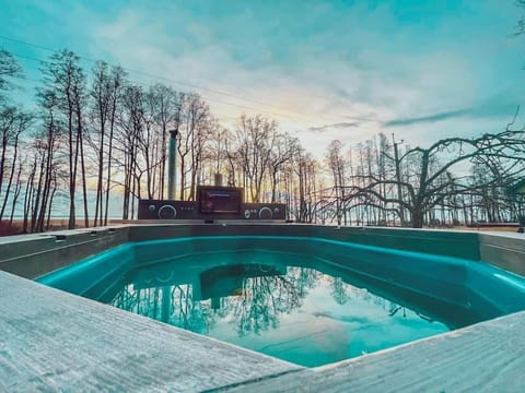 Pool view, Sunset