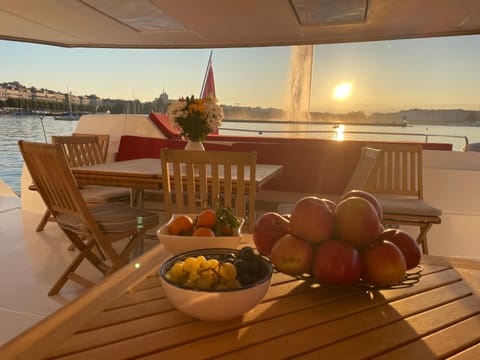 Floatinn Boat-BnB Docked boat in Geneva