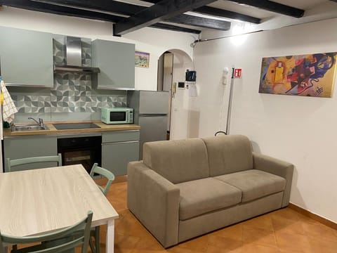 Kitchen or kitchenette, Living room, Dining area, microwave, oven, stove