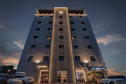 Property building, Night, Parking