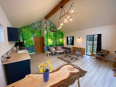 Kitchen or kitchenette, Living room, Seating area