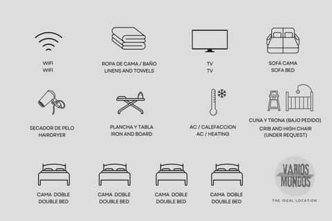 TV and multimedia, hair dryier, internet