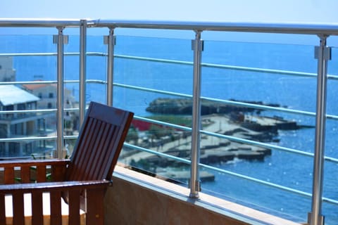 Day, Natural landscape, View (from property/room), Balcony/Terrace, Seating area, Sea view