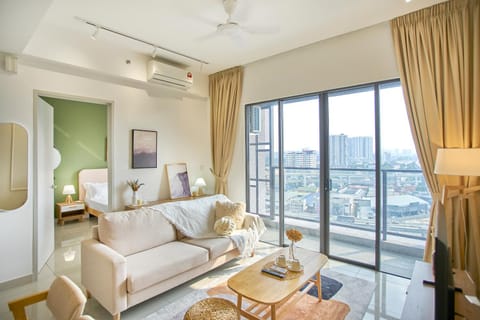 Living room, Seating area, Bedroom, air conditioner