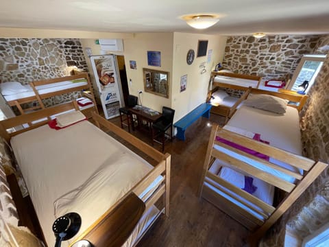 Bedroom, bunk bed, locker, air conditioner