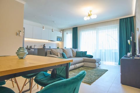 Kitchen or kitchenette, Living room, Seating area