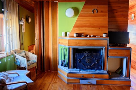 Living room, fireplace