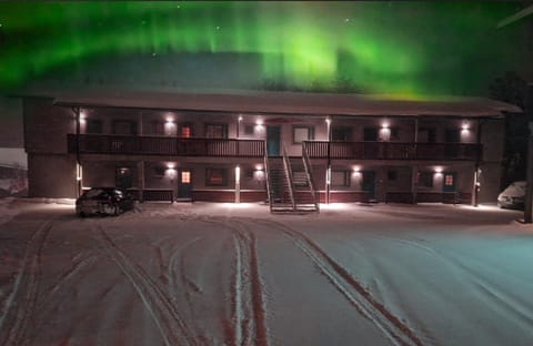Property building, Night, Winter