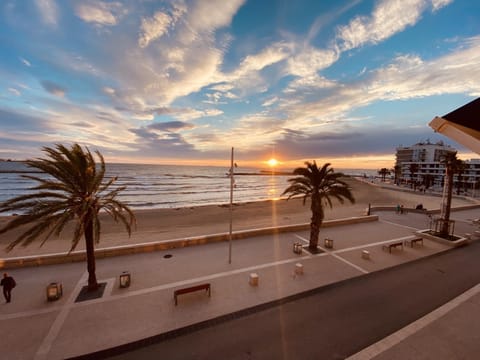 Beach, Sea view, Sunset