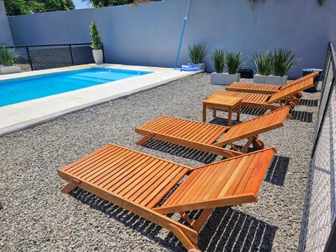 Pool view, Swimming pool, sunbed