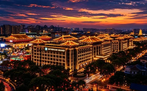 Night, Bird's eye view, City view, Location