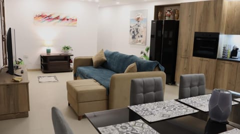 Living room, kitchen
