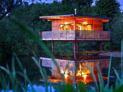 Property building, Spring, Night, Natural landscape, Garden, Garden view, Swimming pool