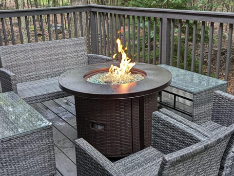 Patio, fireplace