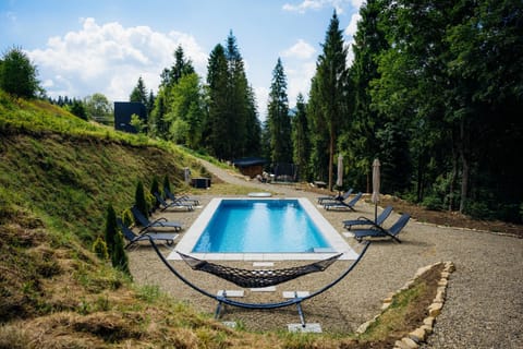 Natural landscape, Pool view, Swimming pool, sunbed
