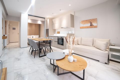 Kitchen or kitchenette, Living room, Dining area