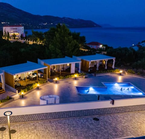 Night, Natural landscape, Bird's eye view, Mountain view, Pool view, Swimming pool