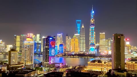 Nearby landmark, Night, City view