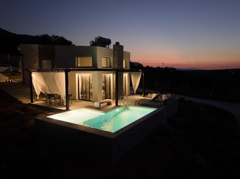 Property building, Swimming pool, Sunset