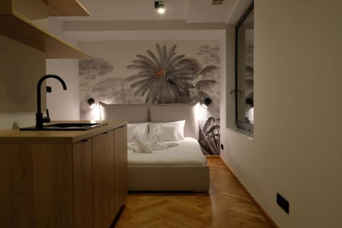 Bed, Kitchen or kitchenette, Photo of the whole room