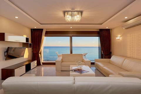 Living room, Seating area, Sea view