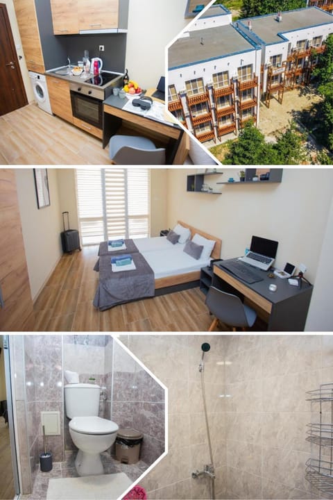 Property building, Bathroom, Kitchen or kitchenette, Dining area