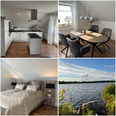 Natural landscape, Living room, Photo of the whole room, Seating area, Dining area, Lake view