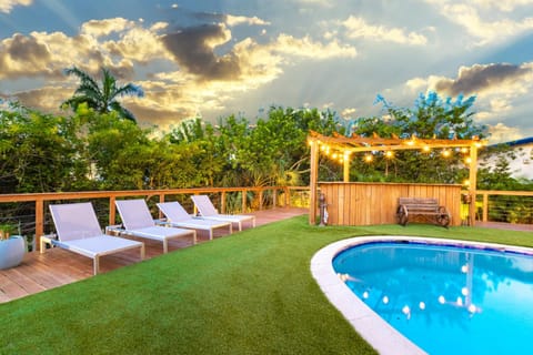 Patio, Garden, Garden, Pool view, Swimming pool