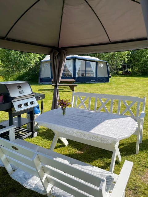 Caravan at the Cottage House Campground/ 
RV Resort in Nordland, Norway