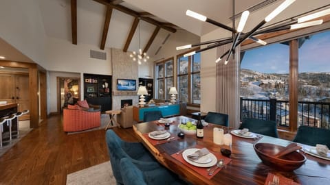Balcony/Terrace, Living room, Seating area, Dining area, fireplace