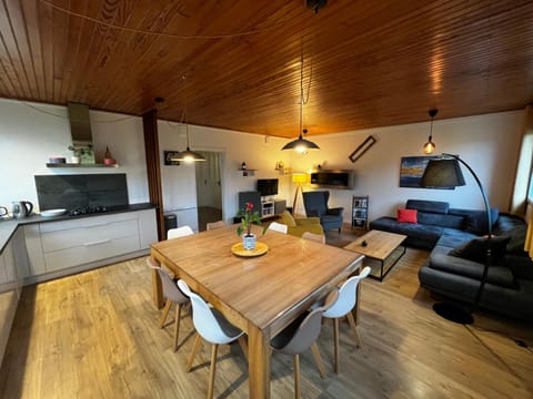 Kitchen or kitchenette, Living room, Dining area