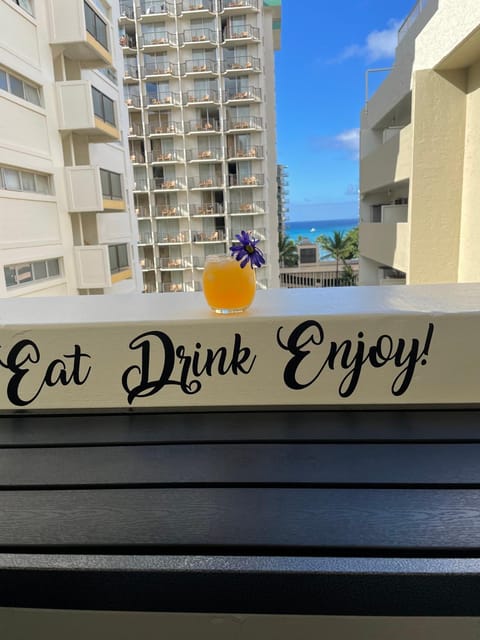 View (from property/room), Balcony/Terrace, Text overlay, Sea view